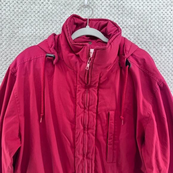 Vintage J Crew Jacket Mens S Red Barn Chore Jacket Hoodie Mid Length Coat - Picture 3 of 16